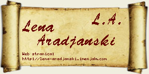 Lena Arađanski vizit kartica